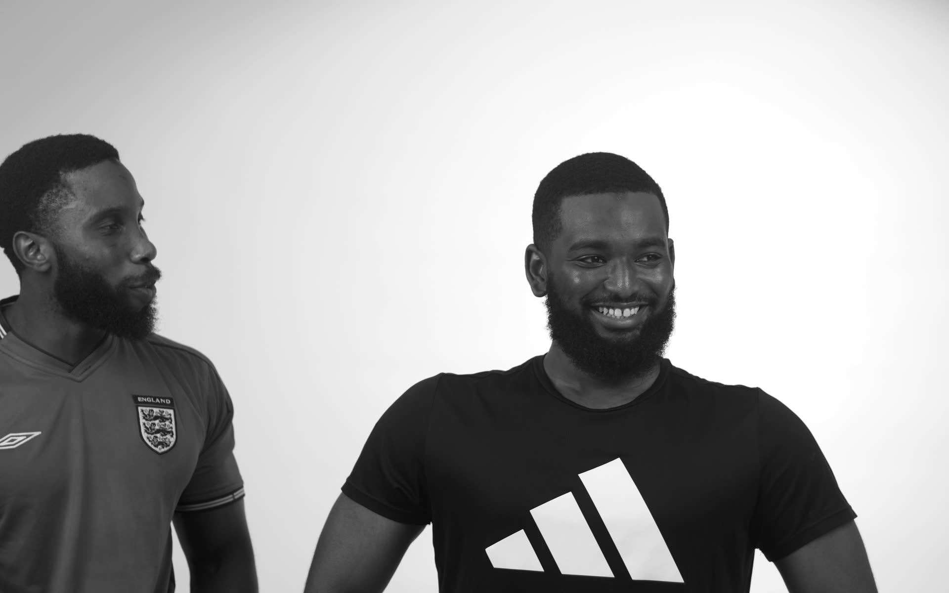 Aliyu and Omar laughing in the studio