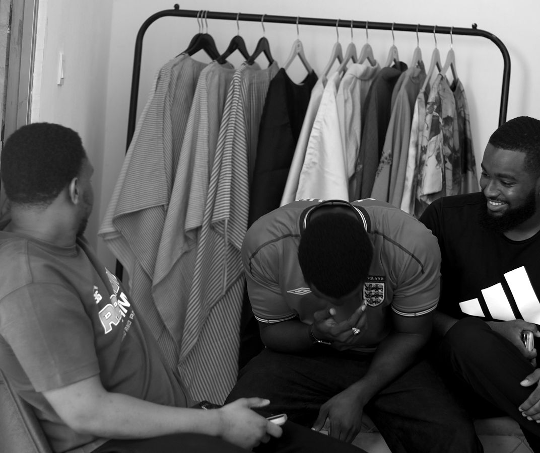 The team reviewing the month